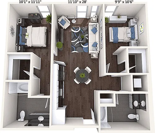 Floor plan 2 Bedroom A5