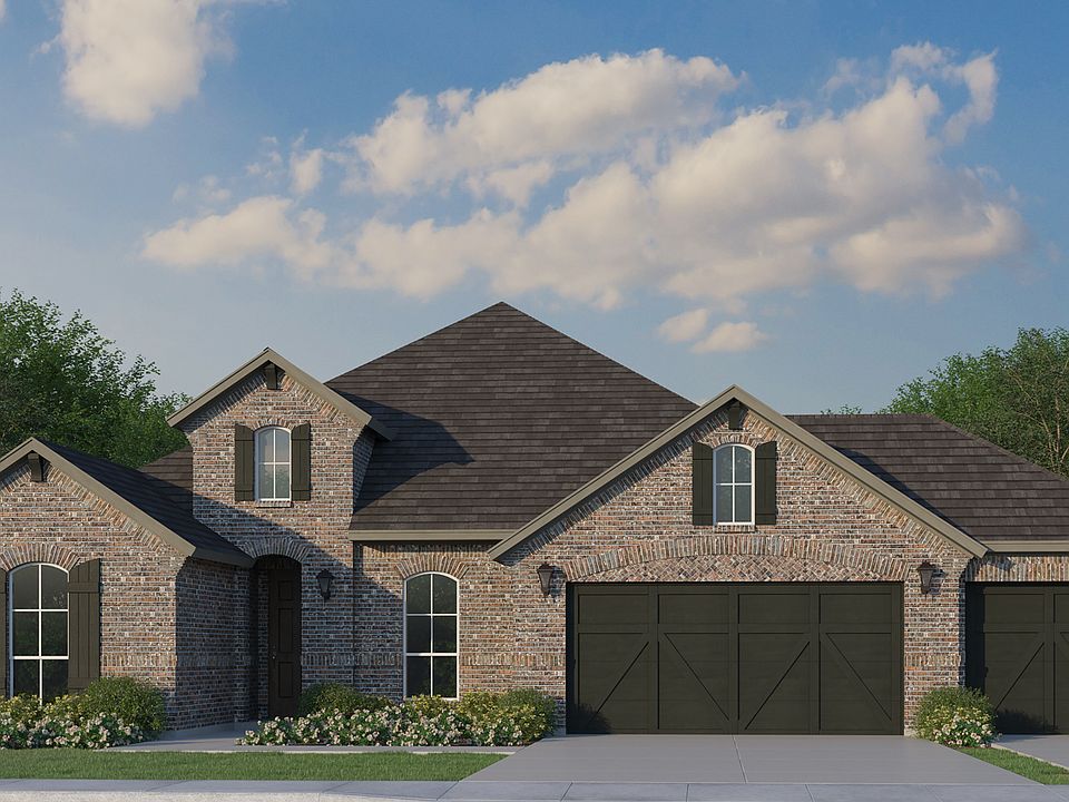Plan 1688 Elevation A with 3 Car Garage