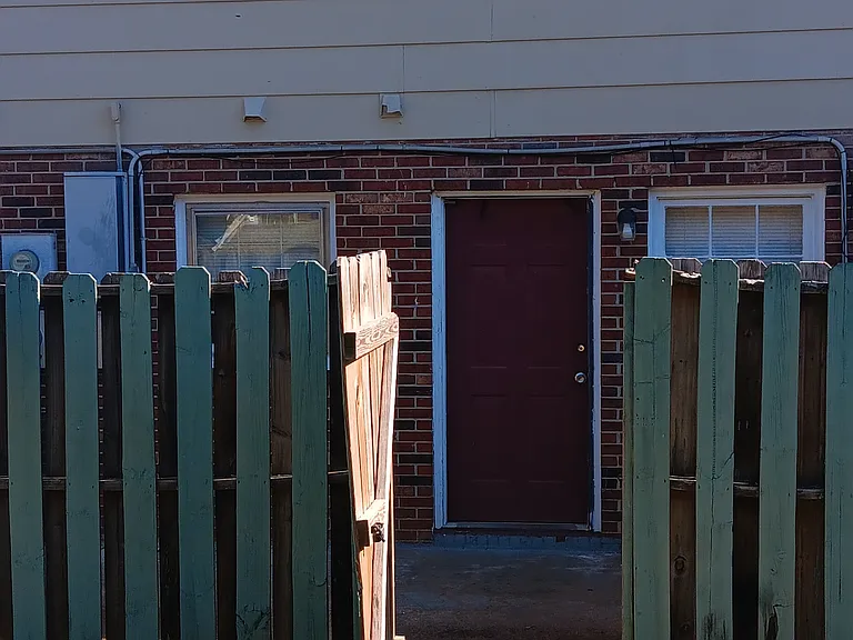 Fenced in back patio