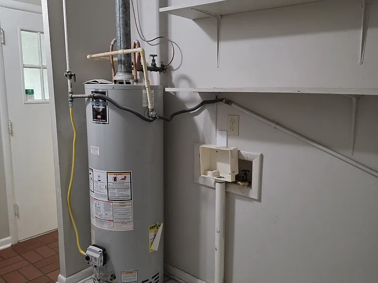 Laundry Room with Hotwater Heater (gas)
