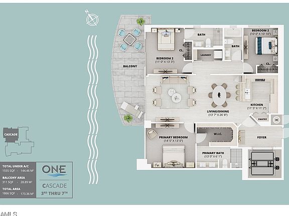 3rd image of 2583 1st St #802