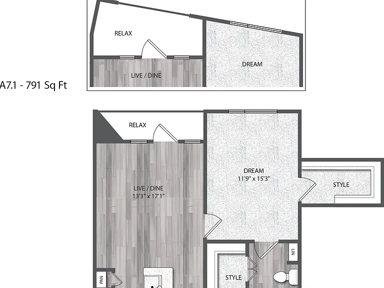 Encore Montrose - A7.1 - 1 Beds - 1 Baths - 791 Sq. ft.