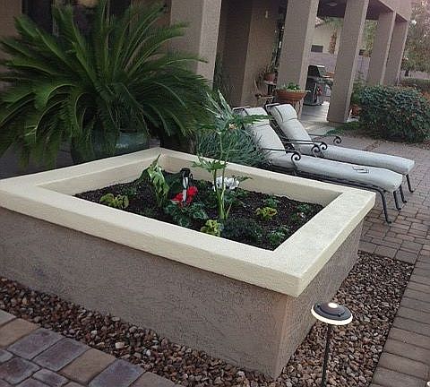 raised planter outdoor patio