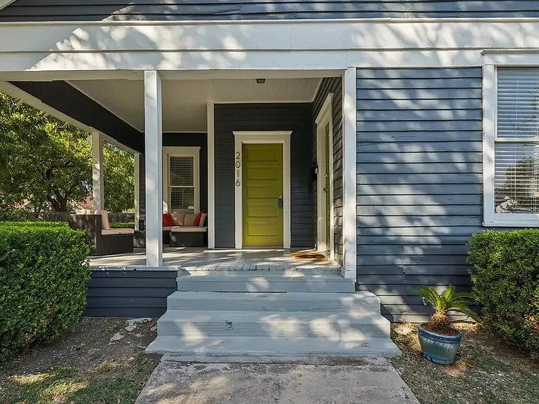 Front porch, does not include recently added railings wrapping the porch