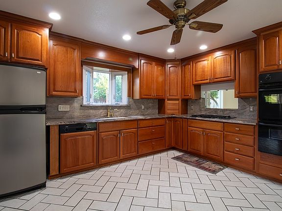 Remodeled kitchen with ample cabinet space