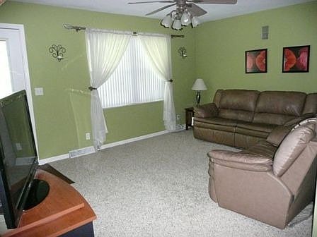 Living Room, Custum Mantle and Carpet Installed June, 2010