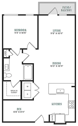 Floor plan A7 + Den
