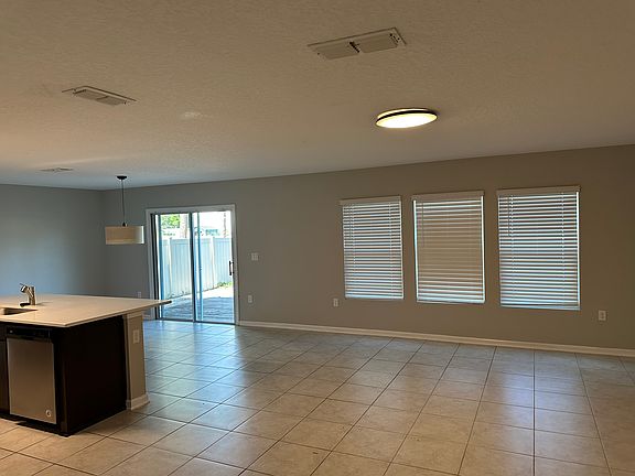 living, kitchen, dining space