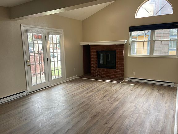 Living room with patio access