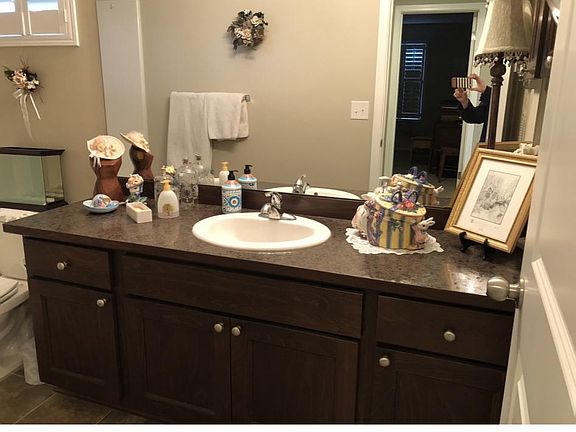 Bathroom vanity and lots of storage