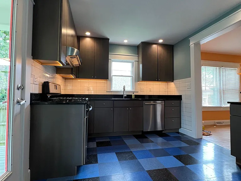 kitchen; door to left in pic leads to back covered porch