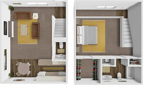 Floor plan 1 Bed 1 Bath C