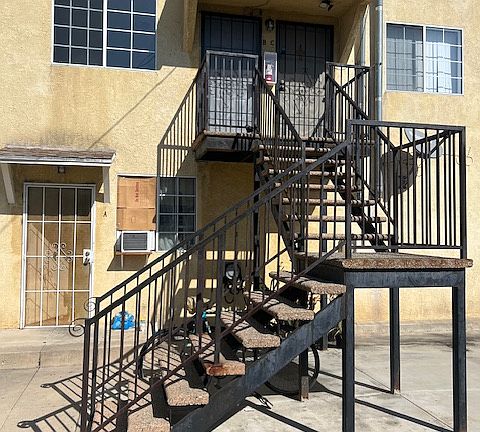 Upstairs apartment on left