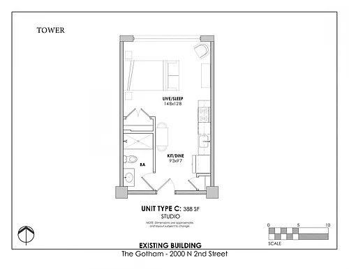 Floor plan Studio