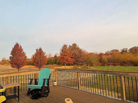 Deck view at sun setting