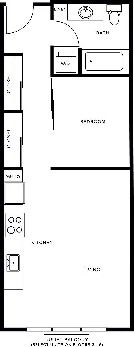 Floor plan A5- One Bedroom