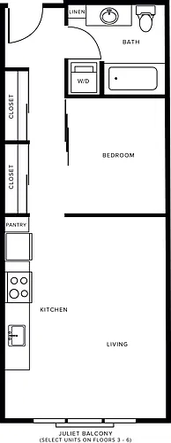 Floor plan A5- One Bedroom