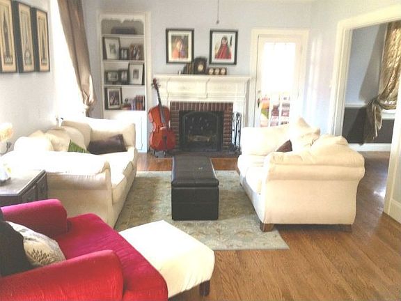 Livingroom with hardwood floors and fireplace