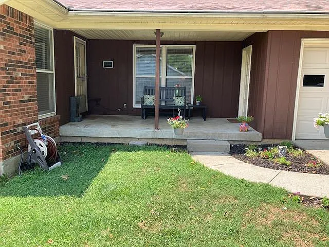 Side porch and entry