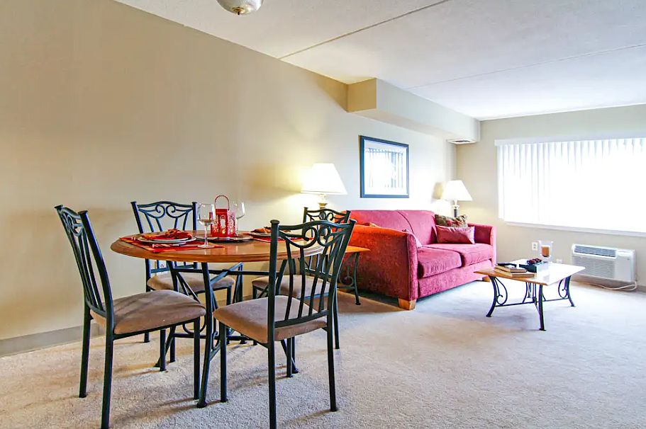 Unit dining room and living room