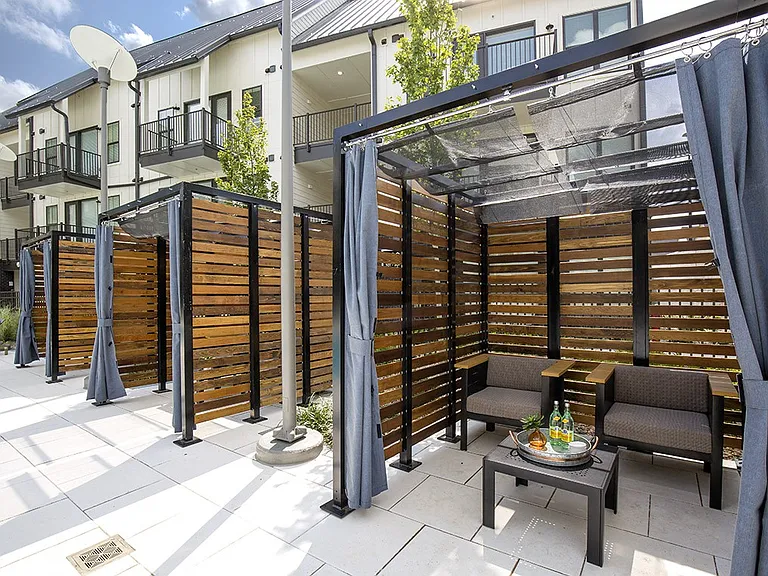 Poolside cabanas