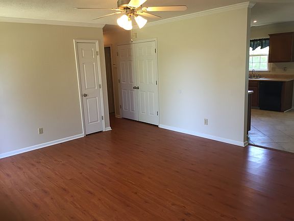 family room showing closet for laundry