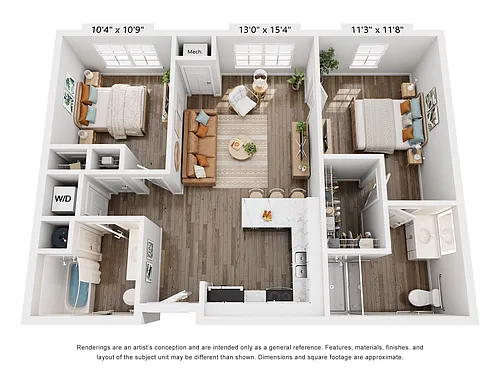 Floor plan 2-Bedroom