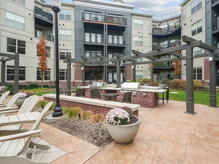 Courtyard with BBQ grills