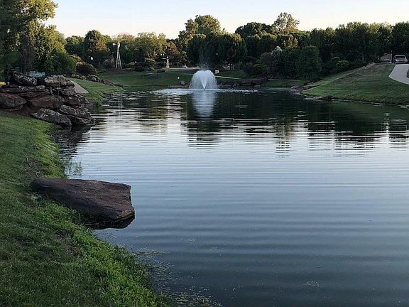 One of two ponds on the property
