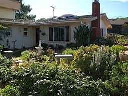 front of home with garden