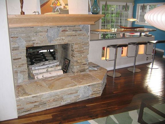 Family Room Fireplace Real Virginia Ledgestone
