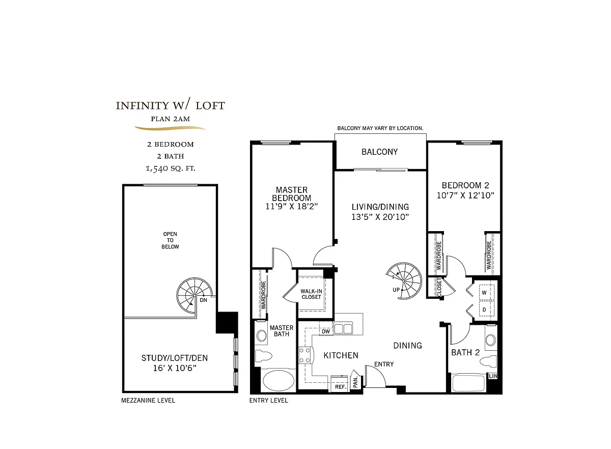 Floor plan Infinity with Loft