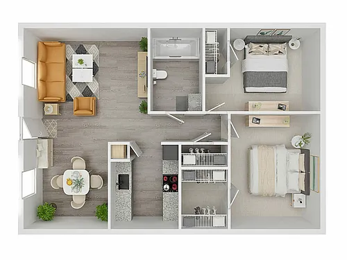 Floor plan 2X2-D