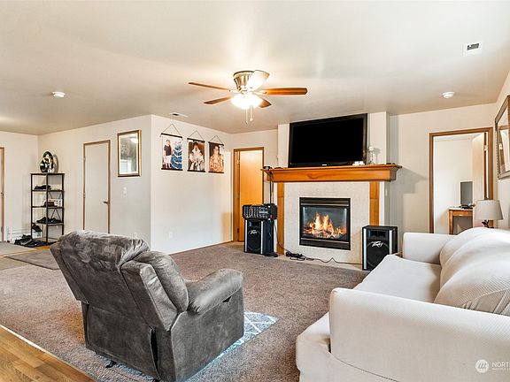 As you enter this home you view the family room.>