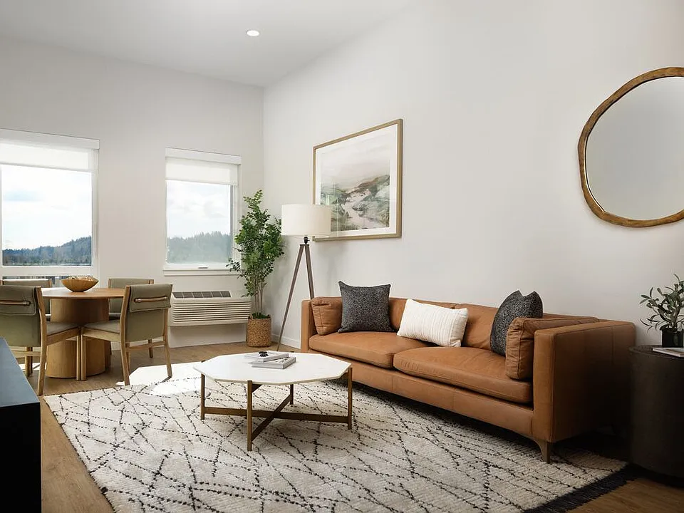 Living room with hard surface flooring