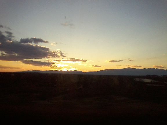 sunset from back yard