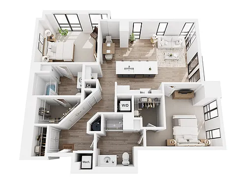Floor plan 2 Bedroom G