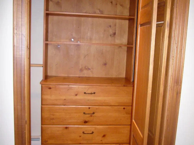 Master Walk in closet (built in shelving and drawers)