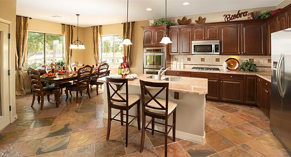 Plenty of space in this L shaped kitchen.
