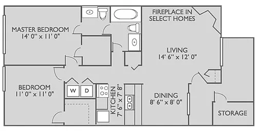 Floor plan Partially Renovated Modena