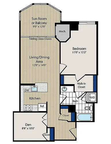 Floor plan Fairfax with Den
