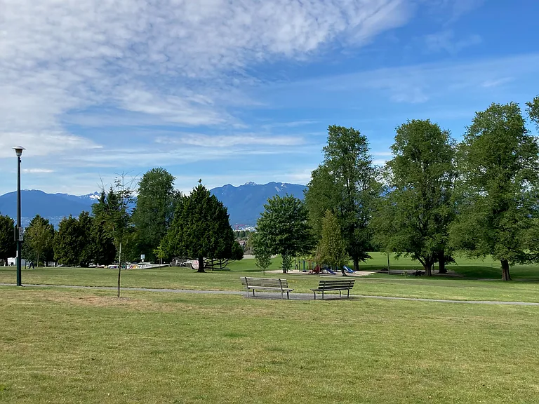 View of the park across the street