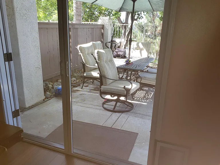 Door off of kitchen to patio
