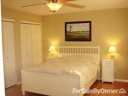 Master Bedroom
						:
						Double closets updated shelves, remote ceiling fan, Pergo, private bathroom