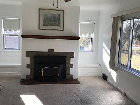 Living room with fireplace