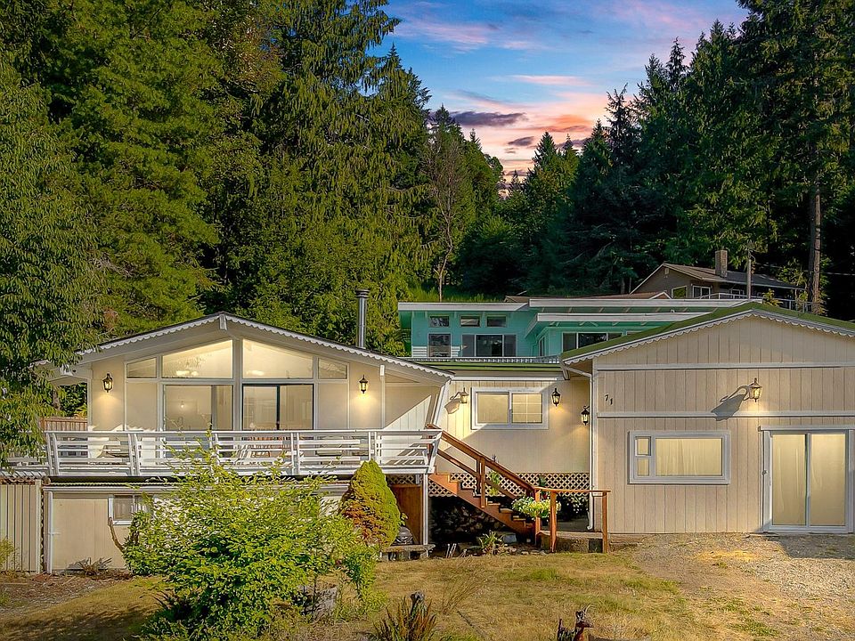 Front view of the property in the evening