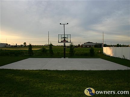 Basketball court with lights