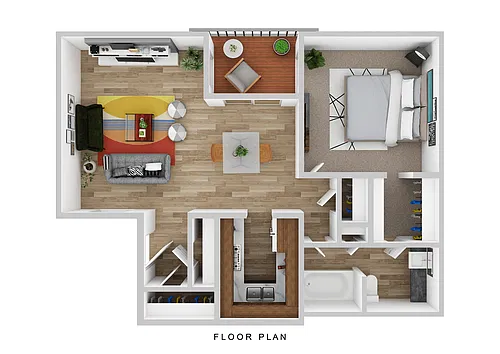 Floor plan One Bed One Bath