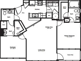 Floorplans-2BR-3BA-Glacier-2-Ivy-Town Floorplans-2BR-3BA-Glacier-2-Ivy-Town