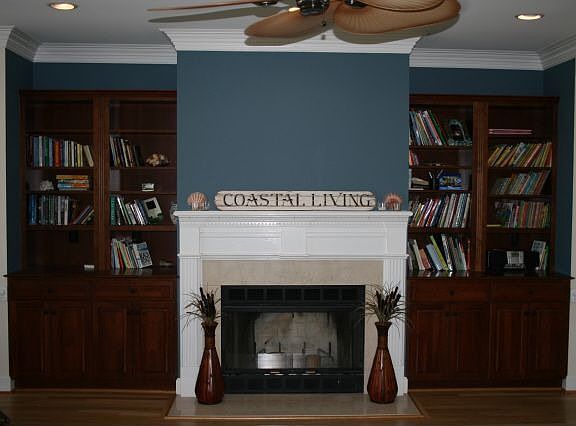 Fireplace and Custom Built Ins